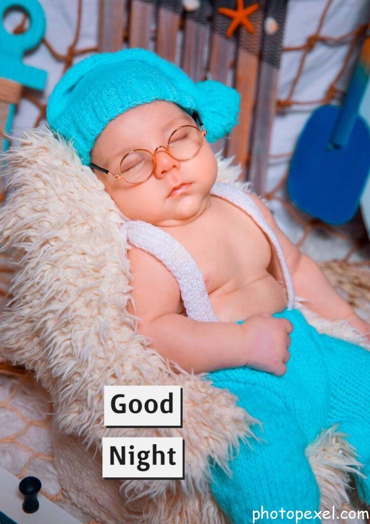 A-Sleeping-Baby-Wearing-A-Costume-Good-Night-Images