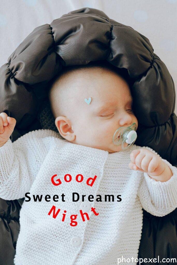 Adorable-Infant-Sleeping-In-Soft-Bassinet-In-Bedroom-Good-Night-Images