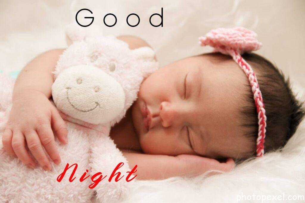 Baby-Sleeping-With-Animal-Plush-Toy-Good-Night-Images