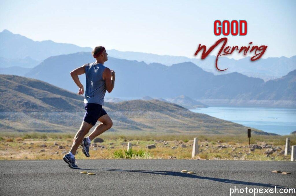 Man-Running-On-Side-Of-Road-Good-Morning-Images