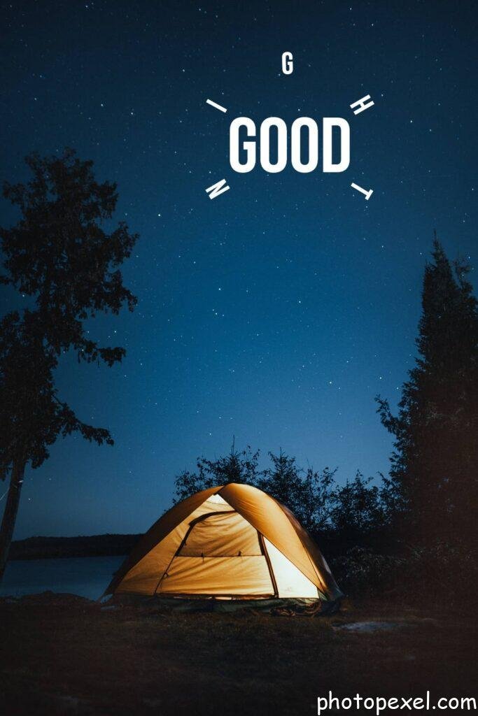 Tent-At-Near-Trees-Good-Night-Images