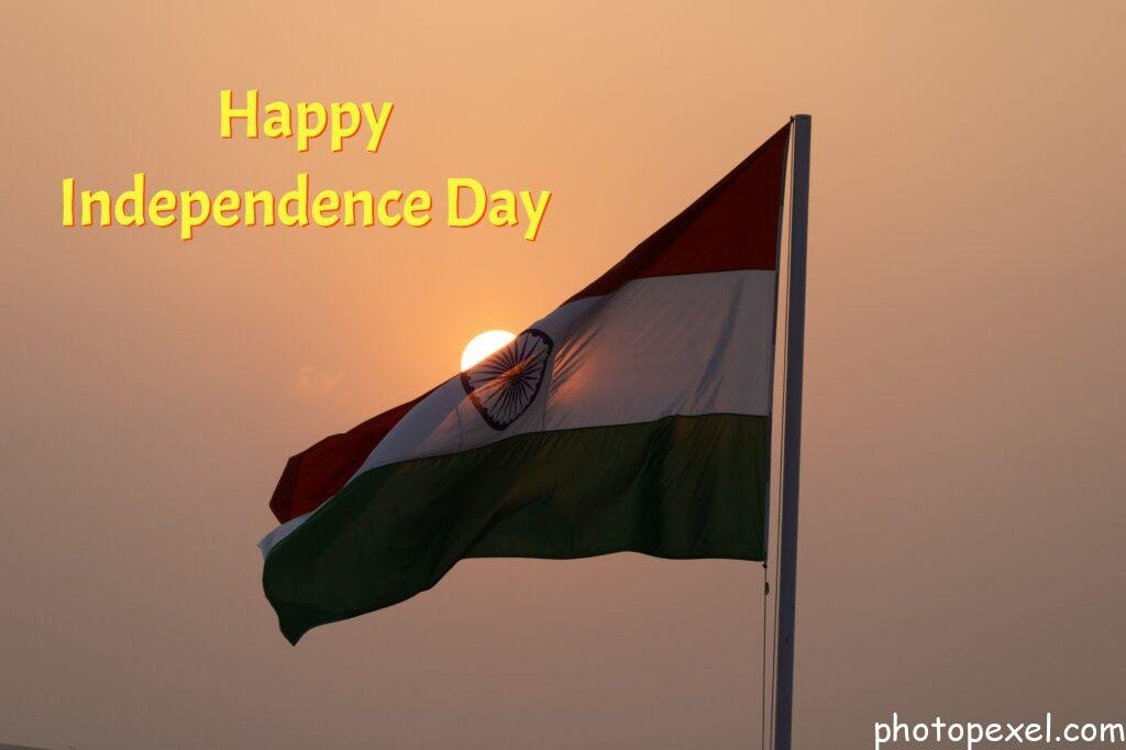 Flag-Of-India-At-Sunset-Happy-Independence-Day-Images