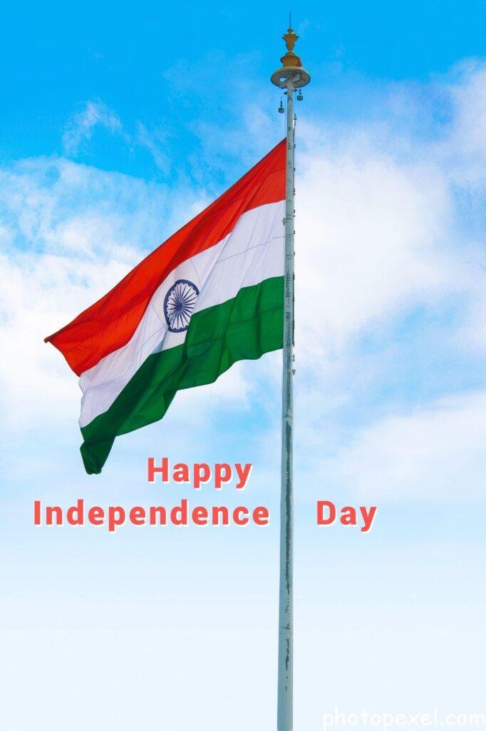 Indian-Flag-On-Pole-Happy-Independence-Day-Images